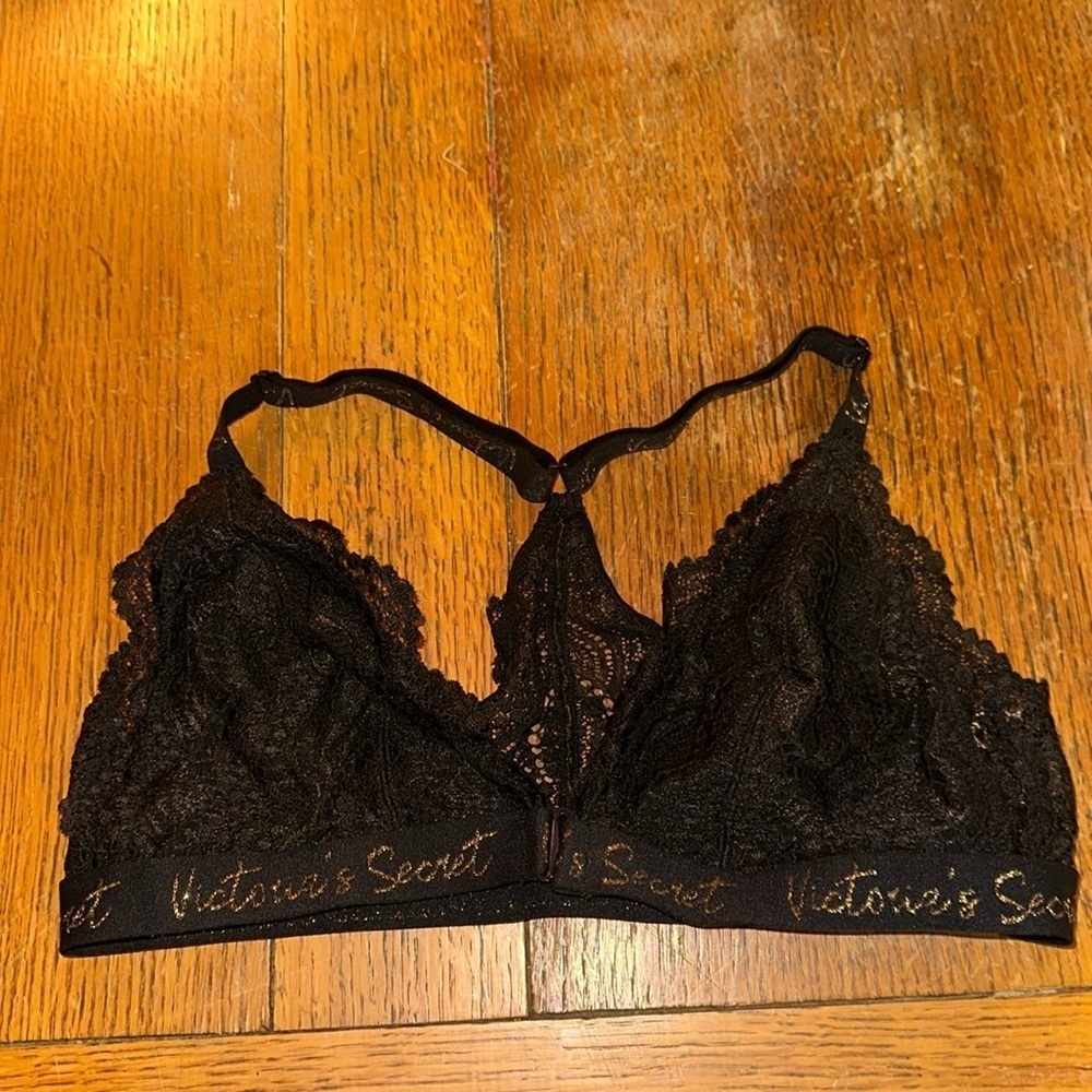 Victoria’s Secret Lace Racerback Wide Strap Bralette Size Large
